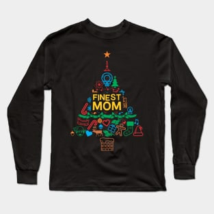 Finest Mom Gift - Xmas Tree 2 - Christmas Long Sleeve T-Shirt